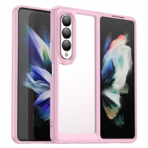 Cover Samsung Galaxy Z Fold 4 Transparente Farvede Kanter