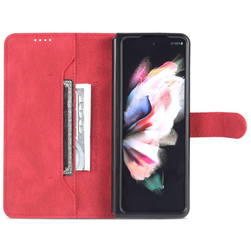 Flip Cover Samsung Galaxy Z Fold 4 Punge Etui Azns Søm Tegnebog