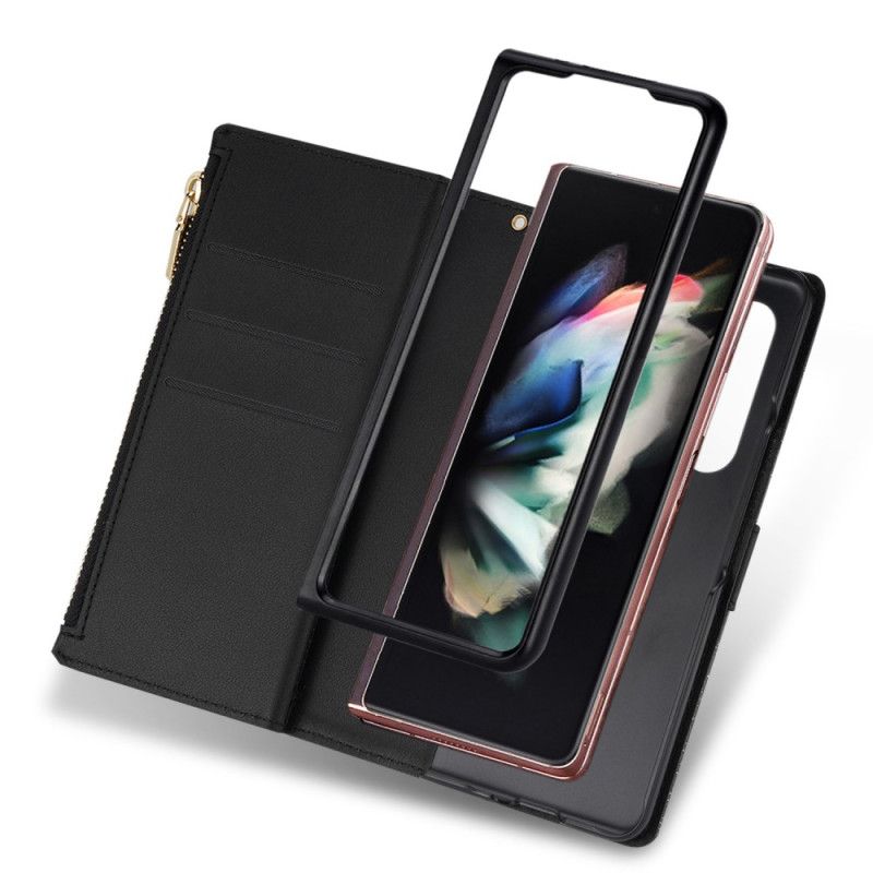 Flip Cover Samsung Galaxy Z Fold 4 Ultra Pailletter Med Rem