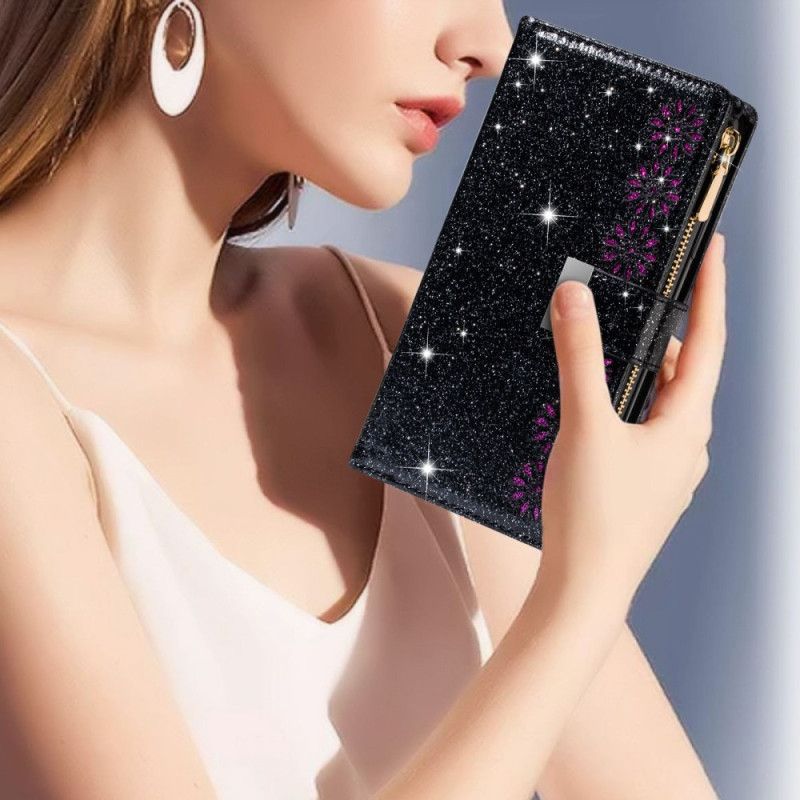 Flip Cover Samsung Galaxy Z Fold 4 Ultra Pailletter Med Rem