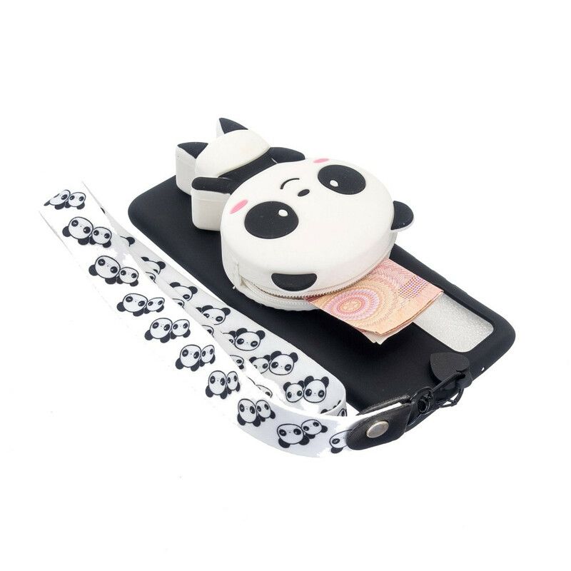 Cover Samsung Galaxy A41 3d Panda Med Karabinhage