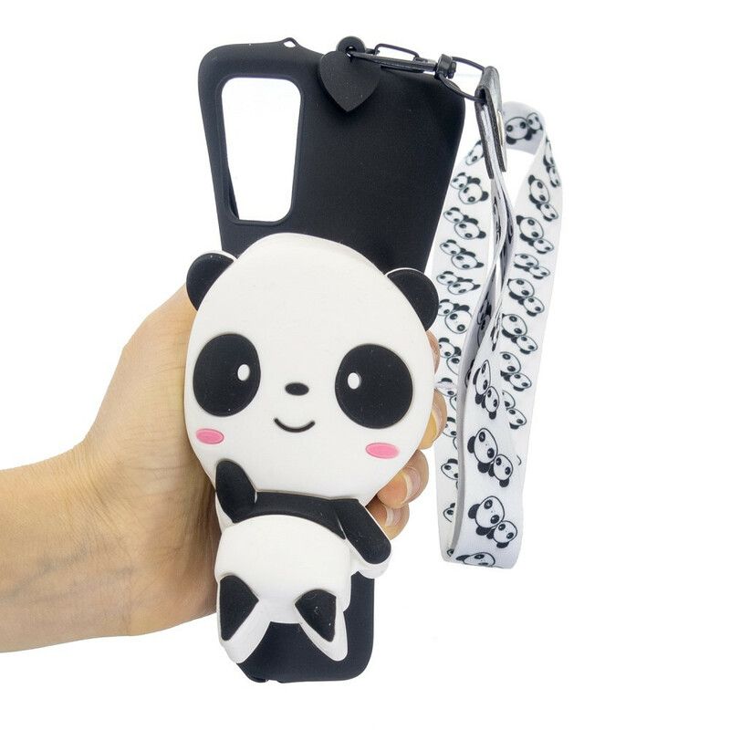 Cover Samsung Galaxy A41 3d Panda Med Karabinhage