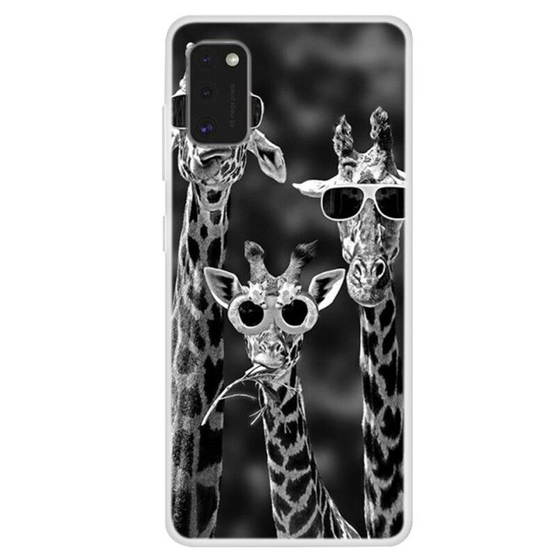 Cover Samsung Galaxy A41 Bebrillede Giraffer