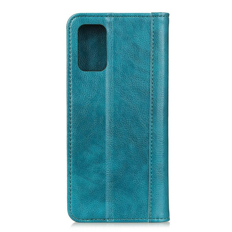 Cover Samsung Galaxy A41 Flip Cover Klassisk Split Litchi Læder