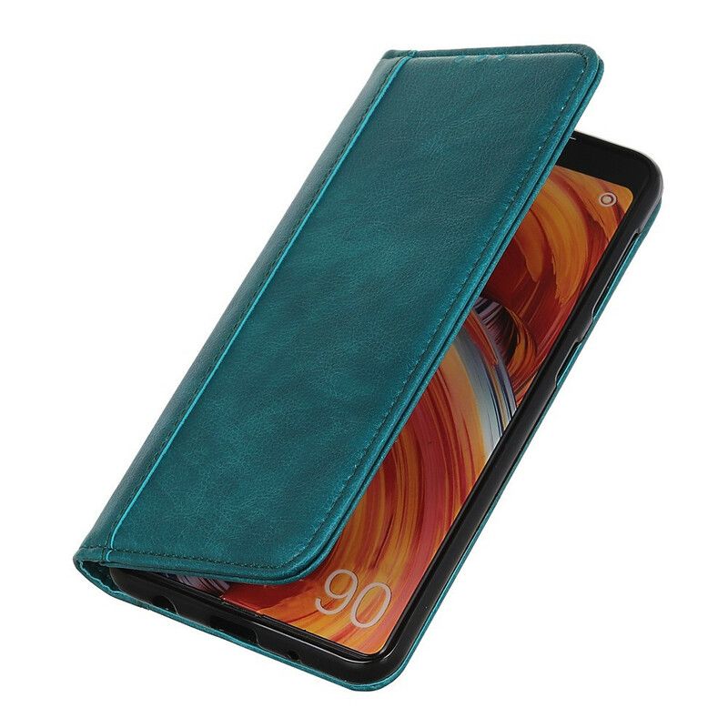 Cover Samsung Galaxy A41 Flip Cover Klassisk Split Litchi Læder