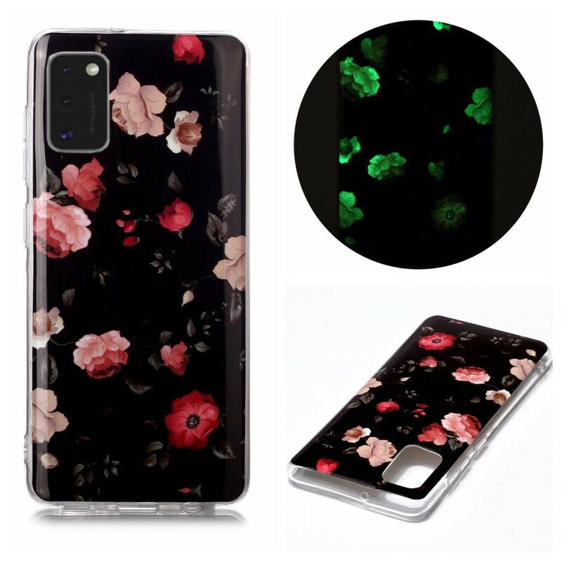 Cover Samsung Galaxy A41 Fluorescerende Blomsterserie