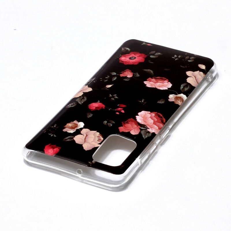 Cover Samsung Galaxy A41 Fluorescerende Blomsterserie