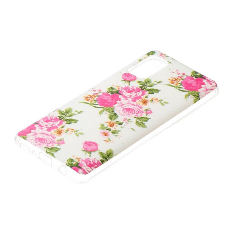 Cover Samsung Galaxy A41 Fluorescerende Liberty-blomster