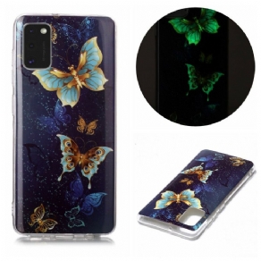 Cover Samsung Galaxy A41 Fluorescerende Sommerfugle-serien