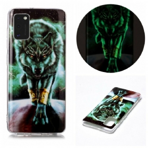 Cover Samsung Galaxy A41 Fluorescerende Wolf Series