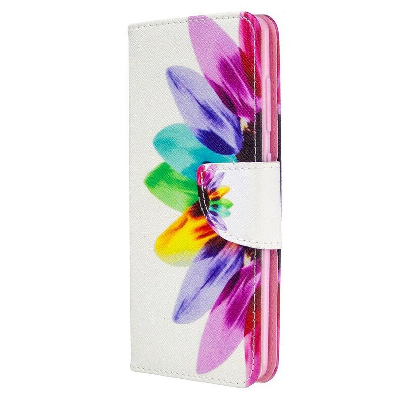 Flip Cover Samsung Galaxy A41 Akvarelblomst