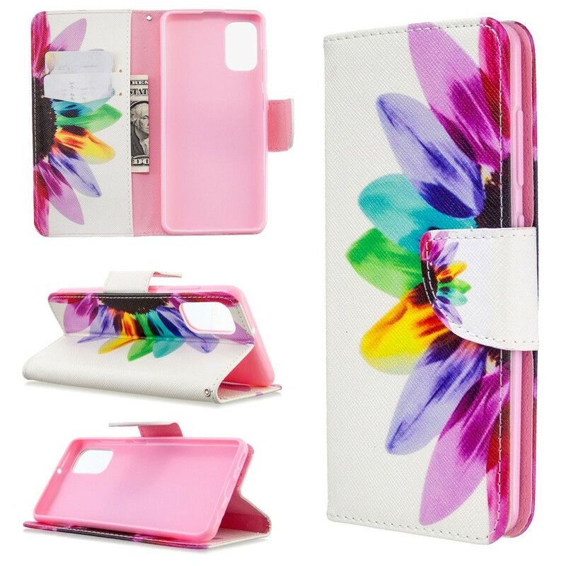 Flip Cover Samsung Galaxy A41 Akvarelblomst