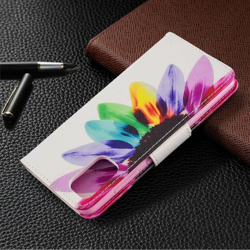 Flip Cover Samsung Galaxy A41 Akvarelblomst