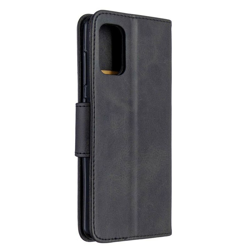 Flip Cover Samsung Galaxy A41 Læder Cover Glat Skrå Klap