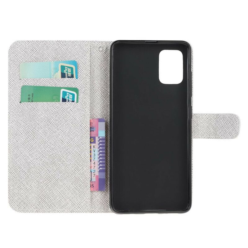 Flip Cover Samsung Galaxy A41 Med Snor Lunar Strap Blomster