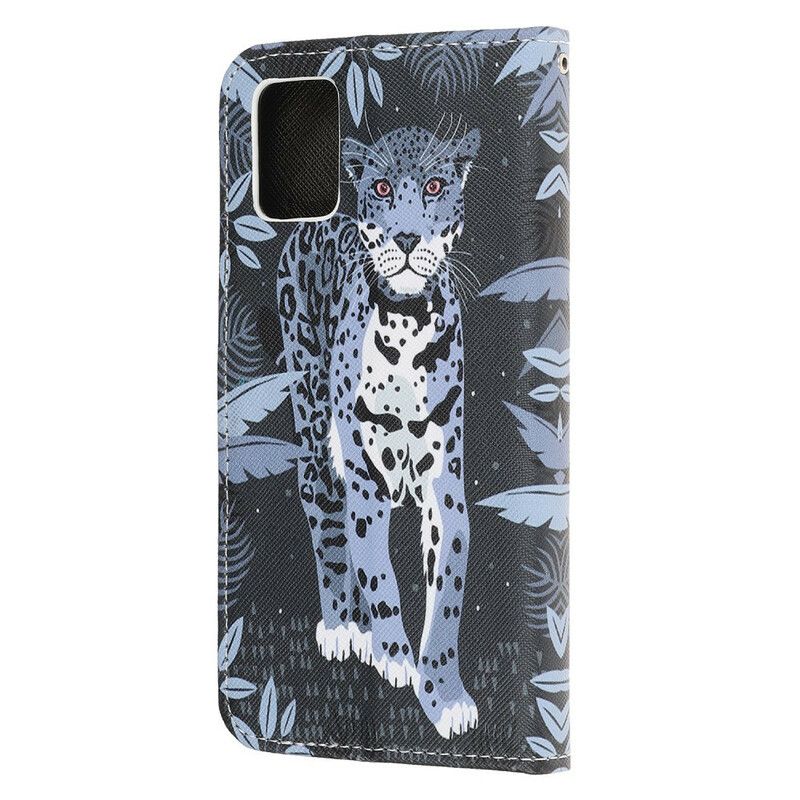 Flip Cover Samsung Galaxy A41 Med Snor Thong Leopard