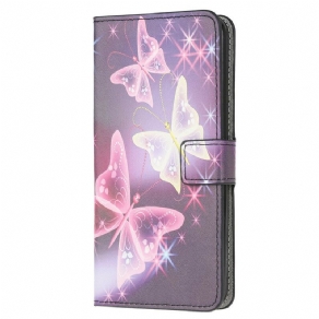 Flip Cover Samsung Galaxy A41 Sommerfugle Og Blomster