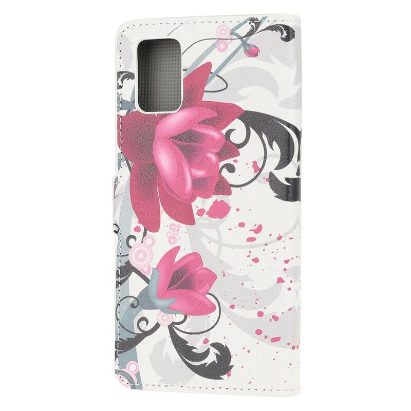 Flip Cover Samsung Galaxy A41 Tropiske Blomster