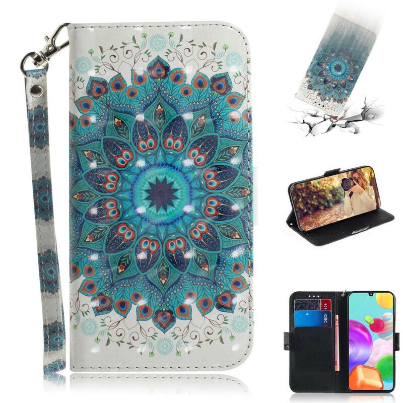 Læder Cover Samsung Galaxy A41 Med Snor Masterful Strappy Mandala