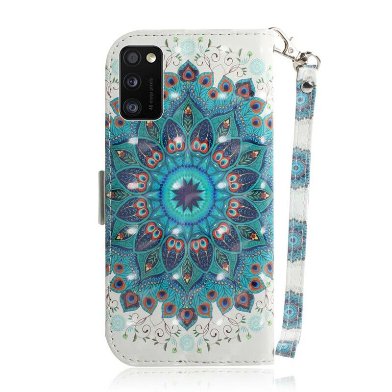 Læder Cover Samsung Galaxy A41 Med Snor Masterful Strappy Mandala