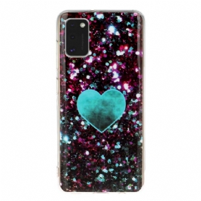 Mobilcover Samsung Galaxy A41 Glitrer Marmor