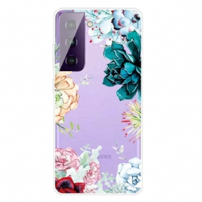 Cover Samsung Galaxy S21 5G Akvarelblomster