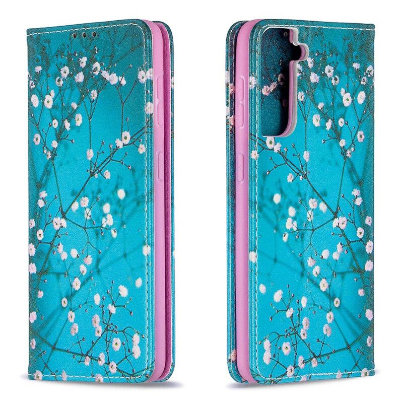 Cover Samsung Galaxy S21 5G Flip Cover Blomstrende Grene