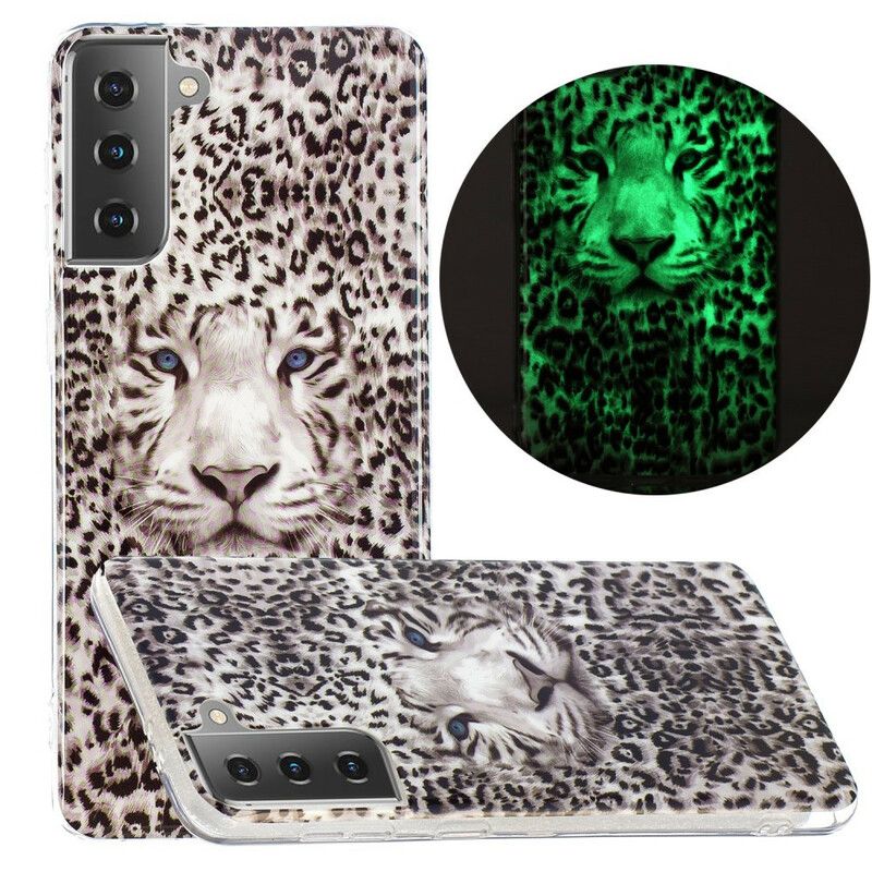 Cover Samsung Galaxy S21 5G Fluorescerende Leopard