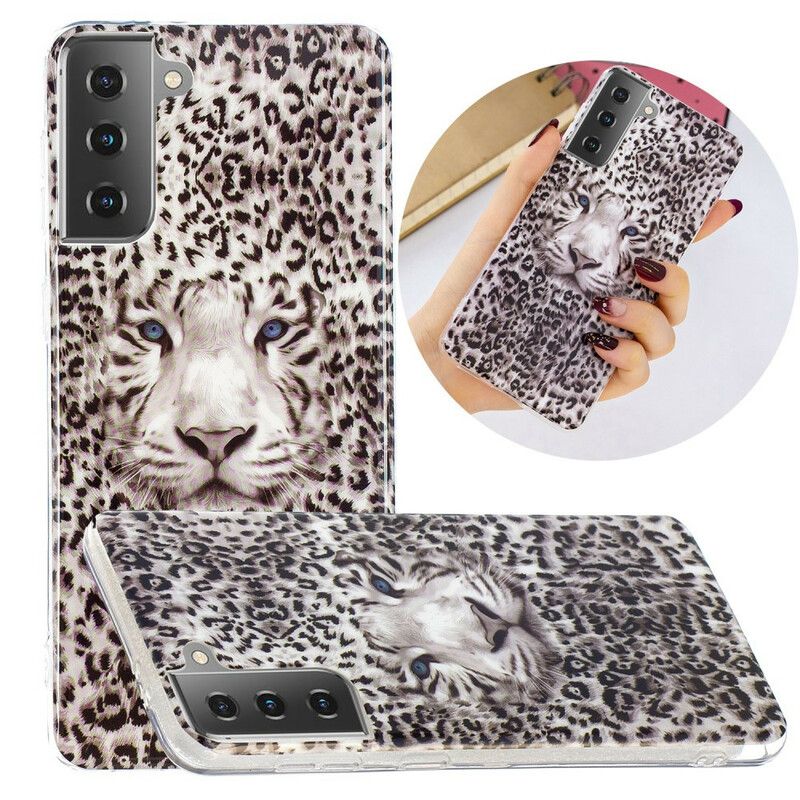 Cover Samsung Galaxy S21 5G Fluorescerende Leopard