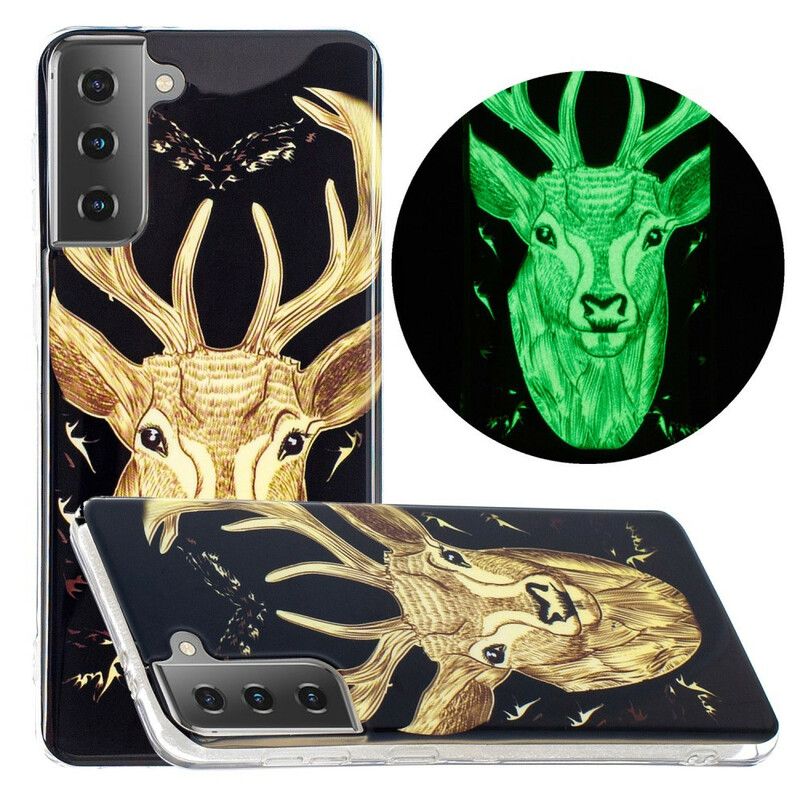 Cover Samsung Galaxy S21 5G Fluorescerende Majestic Stag