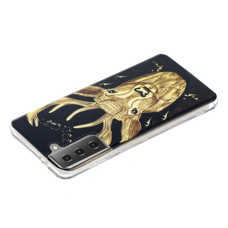 Cover Samsung Galaxy S21 5G Fluorescerende Majestic Stag