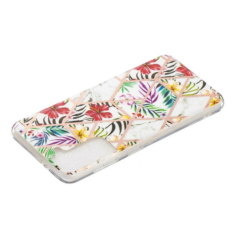 Cover Samsung Galaxy S21 5G Geometrisk Marmor