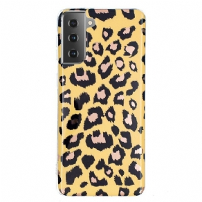 Cover Samsung Galaxy S21 5G Marmor I Leopardstil