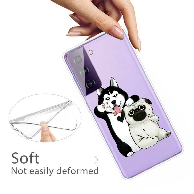 Cover Samsung Galaxy S21 5G Sjove Hunde