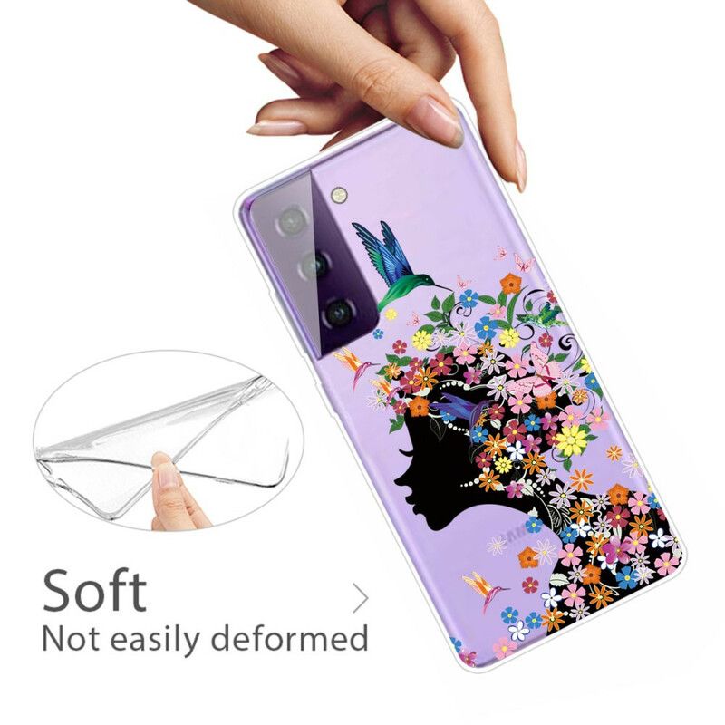 Cover Samsung Galaxy S21 5G Smukt Blomsterhoved