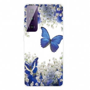 Cover Samsung Galaxy S21 5G Sommerfugle Design