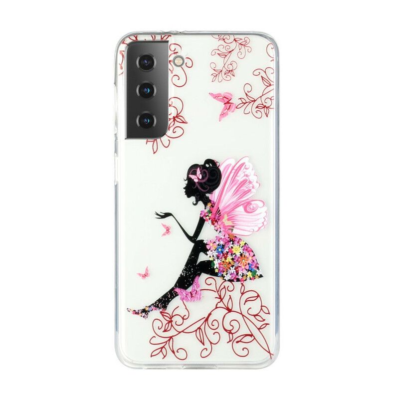 Cover Samsung Galaxy S21 5G Transparent Blomsterfe