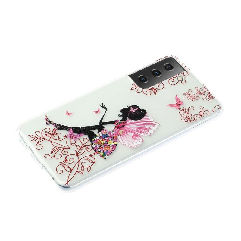 Cover Samsung Galaxy S21 5G Transparent Blomsterfe