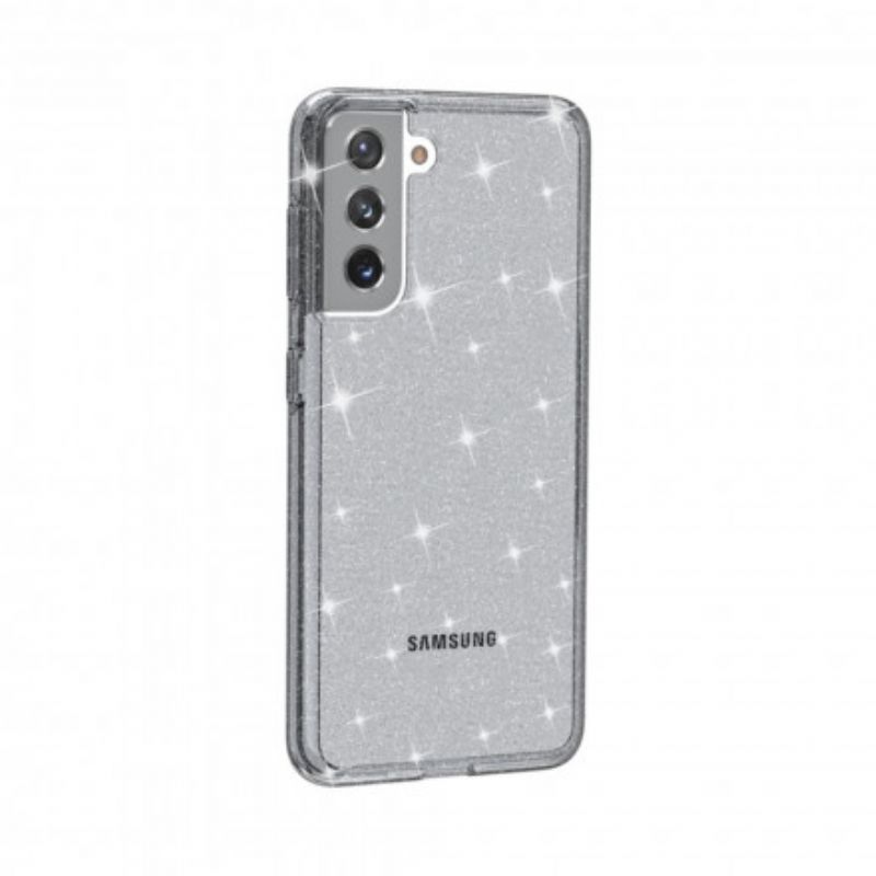 Cover Samsung Galaxy S21 5G Transparente Pailletter