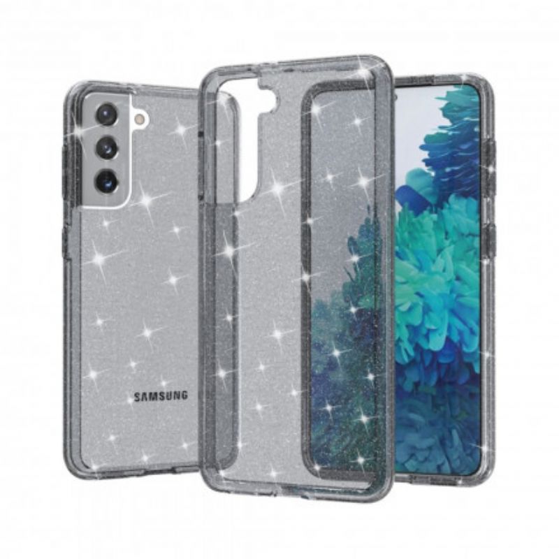 Cover Samsung Galaxy S21 5G Transparente Pailletter