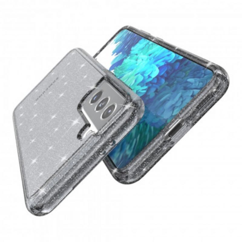 Cover Samsung Galaxy S21 5G Transparente Pailletter