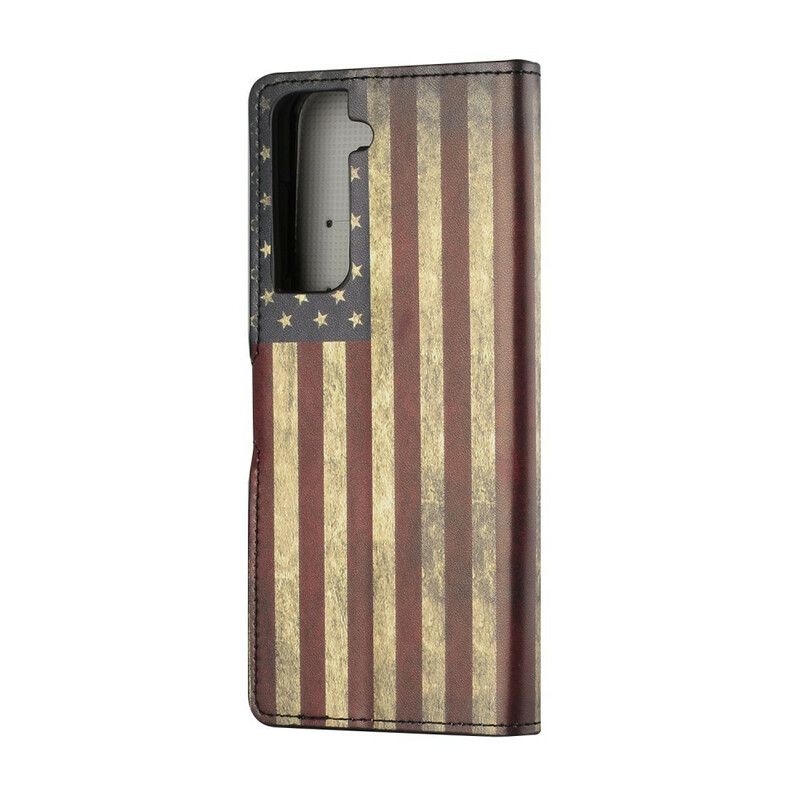 Flip Cover Samsung Galaxy S21 5G Amerikansk Flag