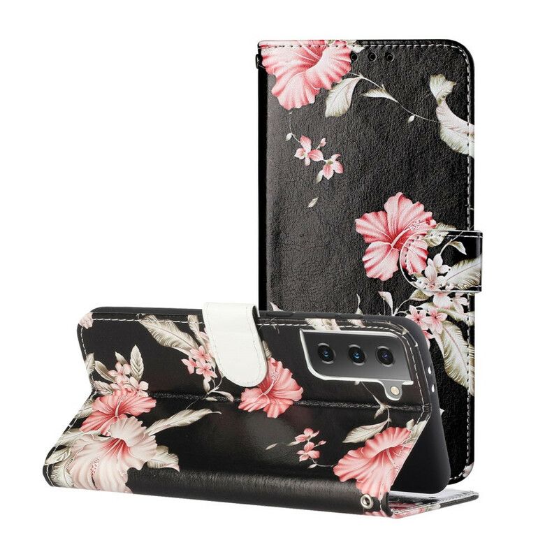 Flip Cover Samsung Galaxy S21 5G Blomstergalskab