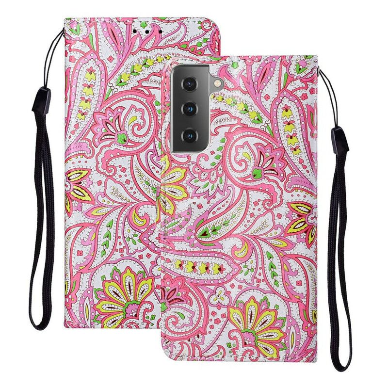 Flip Cover Samsung Galaxy S21 5G Blomstermønstre