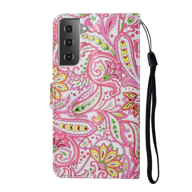 Flip Cover Samsung Galaxy S21 5G Blomstermønstre