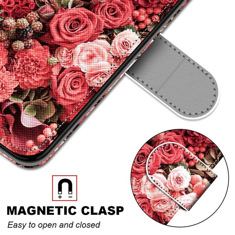 Flip Cover Samsung Galaxy S21 5G Blomsterromantik