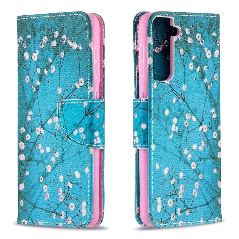 Flip Cover Samsung Galaxy S21 5G Blomstrende Træ