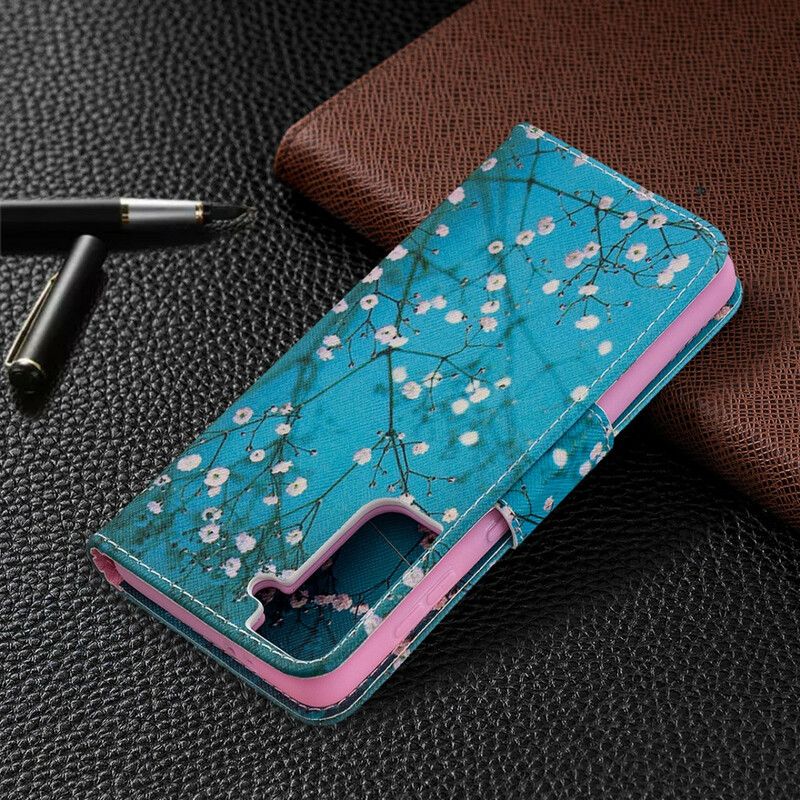 Flip Cover Samsung Galaxy S21 5G Blomstrende Træ