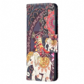 Flip Cover Samsung Galaxy S21 5G Etnisk Elefantmandala