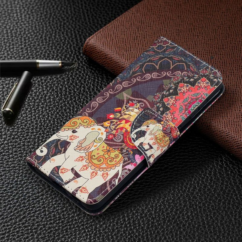 Flip Cover Samsung Galaxy S21 5G Etnisk Elefantmandala